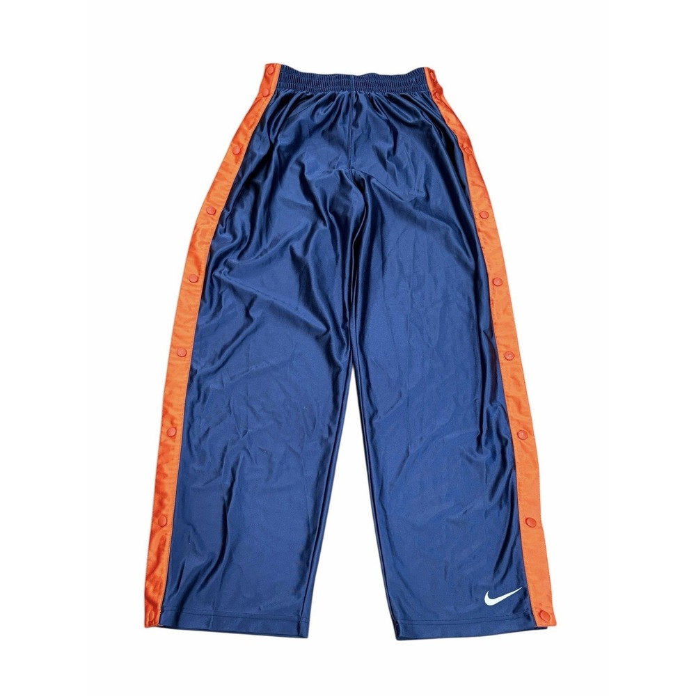 Vintage Nike Mens Dazzle Pants Tearaway Breakaway Snap Basketball Blue Orange M